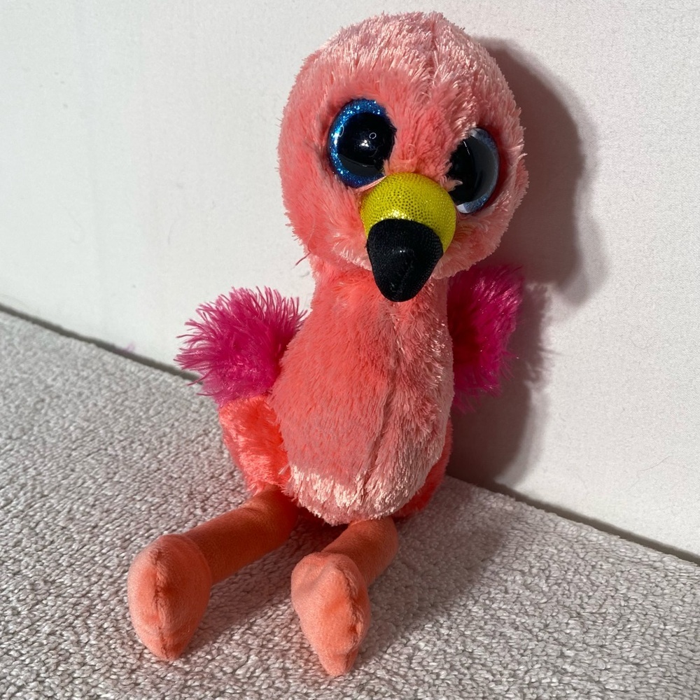 5/$35 Ty Beanie Boos TySilk Gilda Pink Flamingo Bird Plush Toy Stuffed Animal